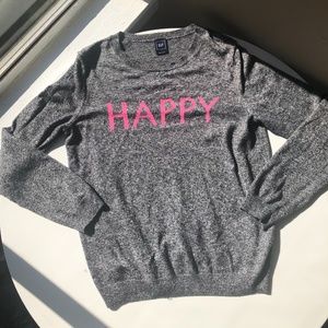 Gap 'Happy' Gray Sweater